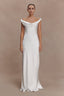 Ashley Cowl Neck Lace And Satin Maxi Dress - 1