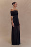 Caspian Slinky And Mesh Off Shoulder Maxi Dress - 4