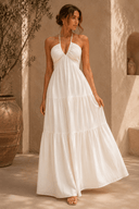 Sienna Stufen-Maxikleid