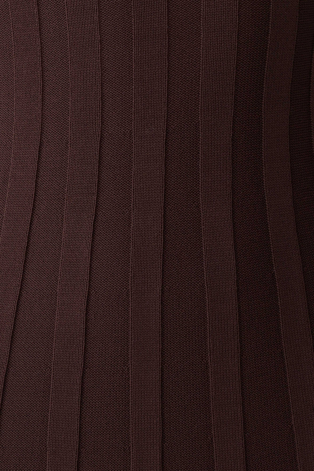 Pia Ribbed Strapless Maxi Dress - Chocolate