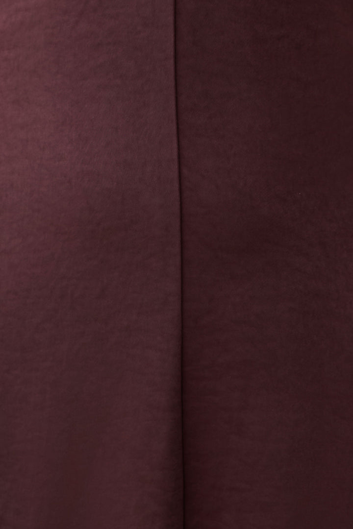 Myla Draped Shoulders Satin Maxi Dress - Chocolate