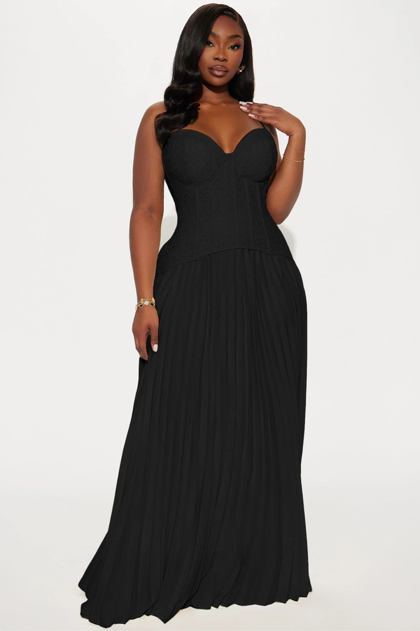 Séraphine Lace Corset Maxi Dress