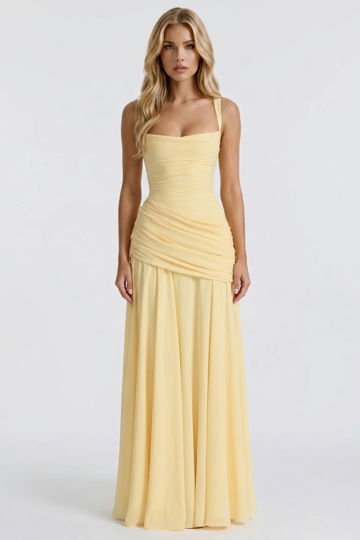 Alessandra Ruched Maxi Dress