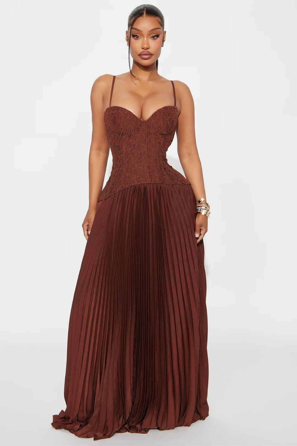 Séraphine Lace Corset Maxi Dress