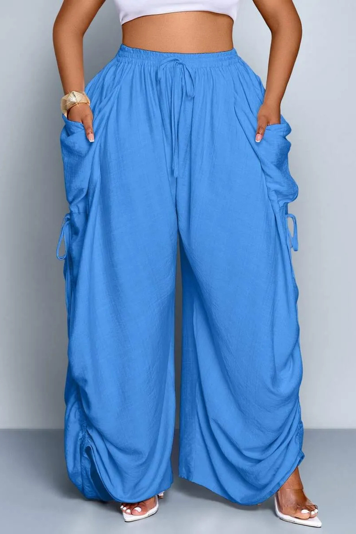 Aliyah Ruched Wide-Leg Pants