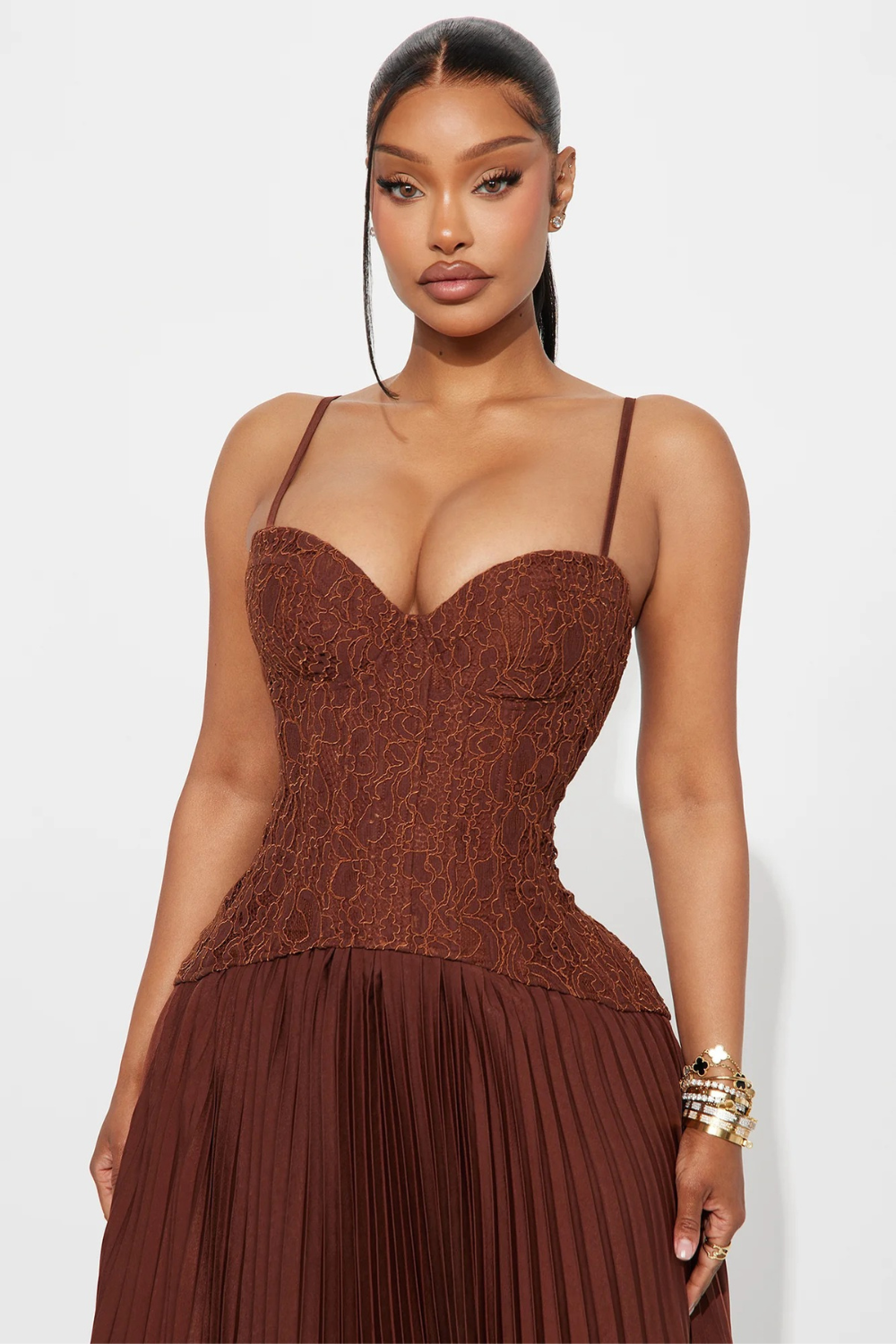 Séraphine Lace Corset Maxi Dress
