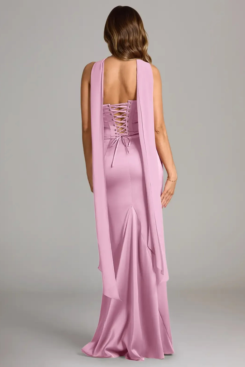 Ottavia Strapless Satin Maxi Dress