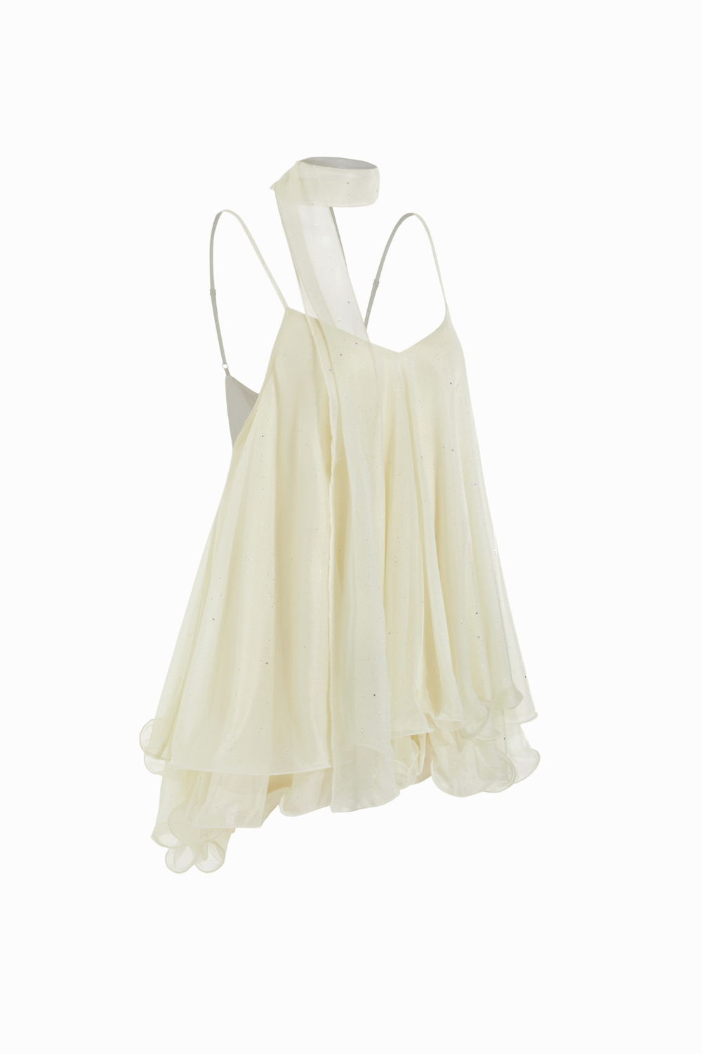Odette Shimmer Babydoll Mini Dress