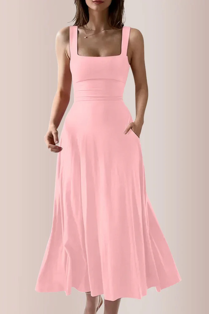 Fiorella Back Tie Midi Dress