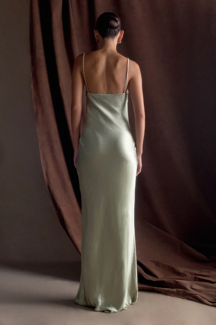 Lilly Sweetheart Satin Maxi Dress1