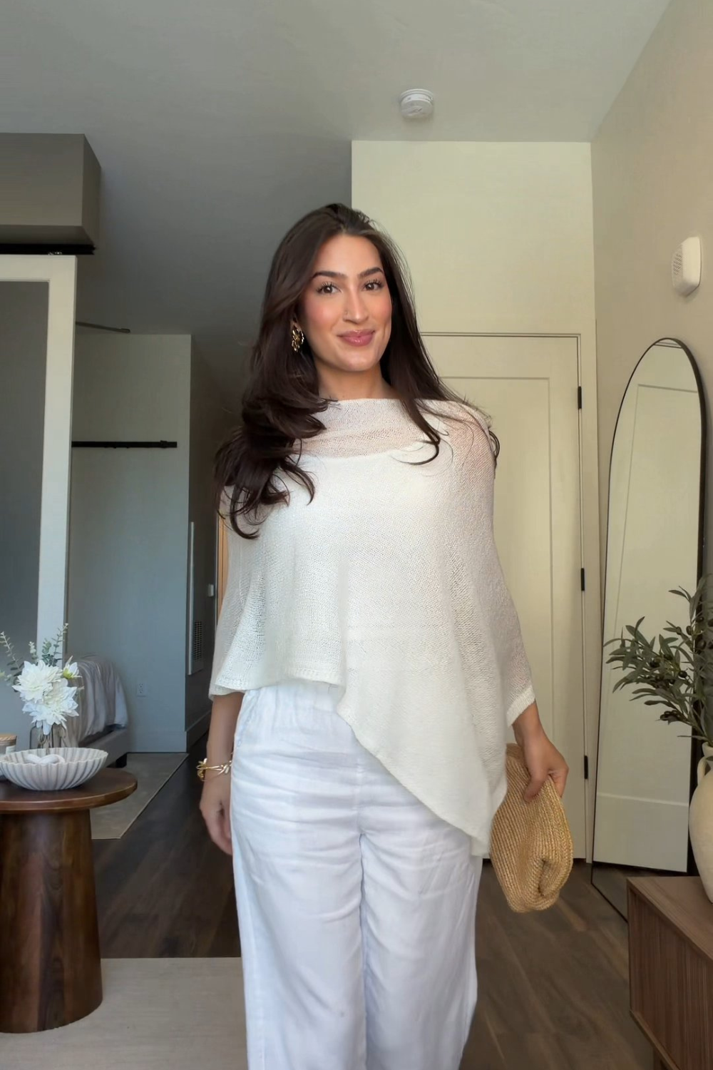 Marbella Open-Knit Poncho Top