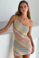 Milano Pastel Striped Mini Dress
