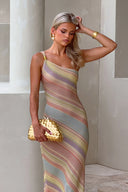 Milano Pastel Striped Maxi Dress