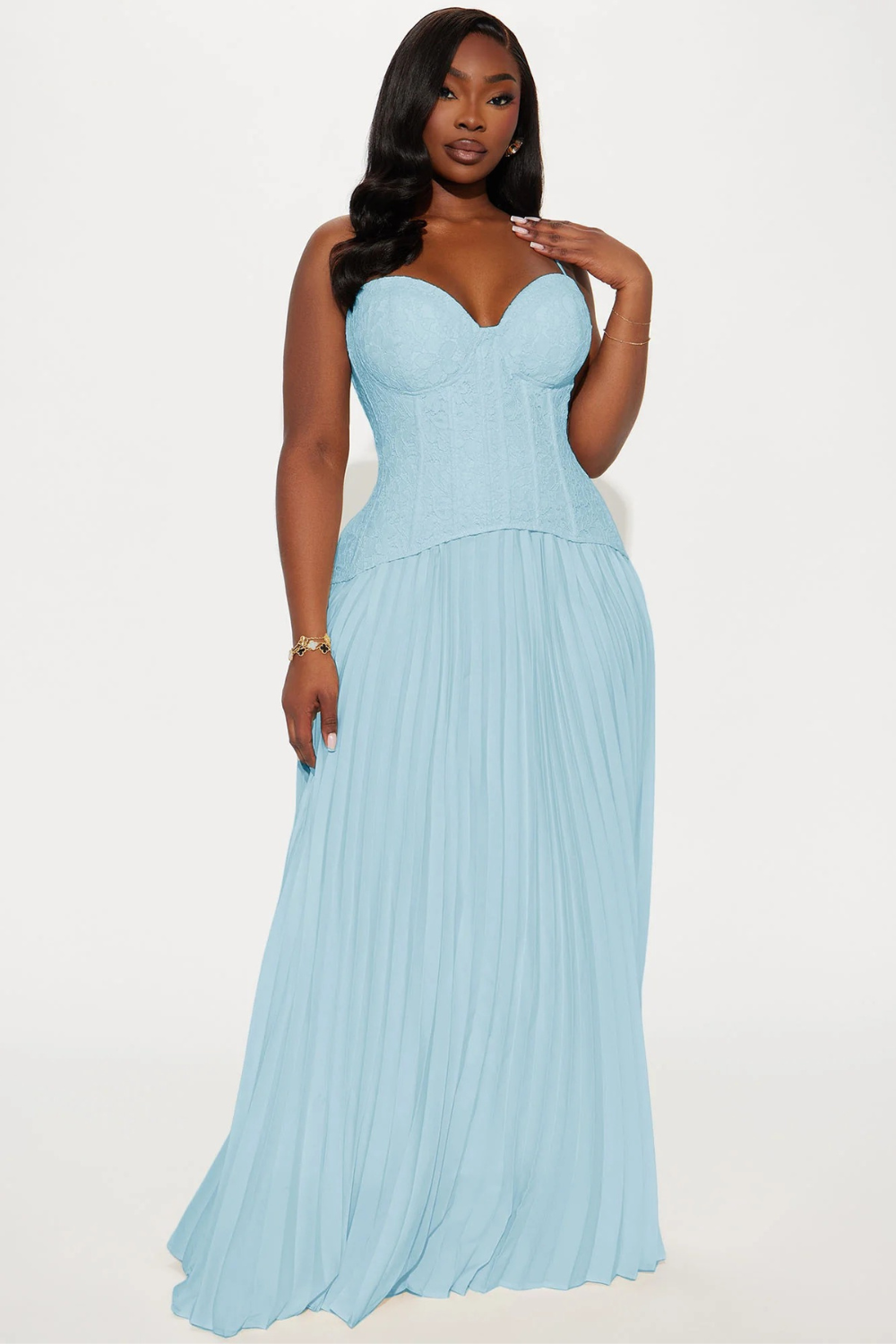 Séraphine Lace Corset Maxi Dress