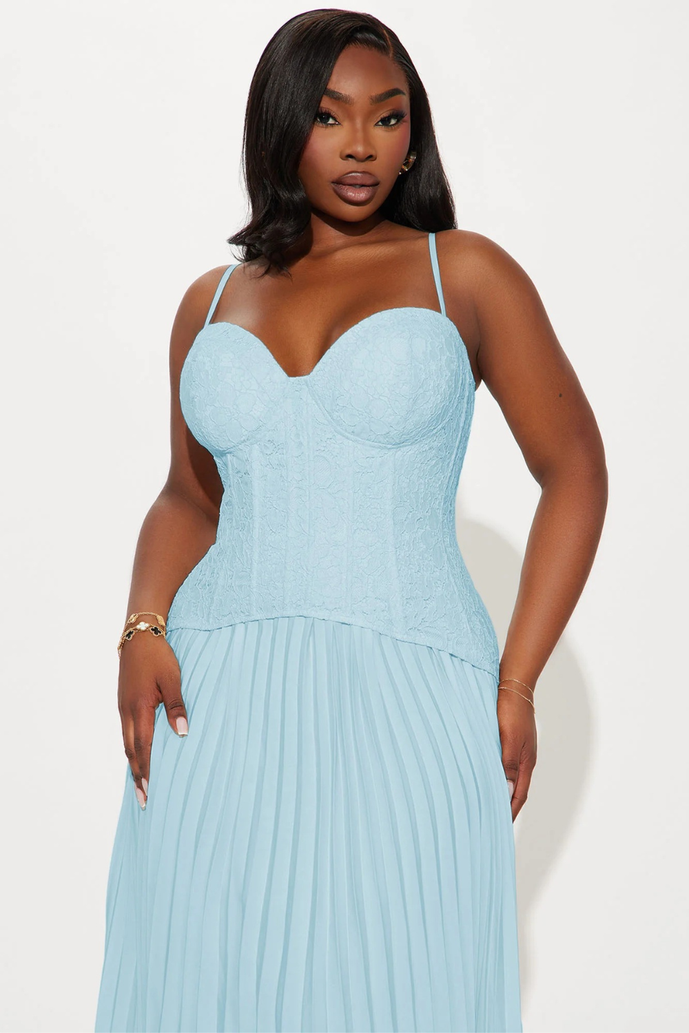 Séraphine Lace Corset Maxi Dress