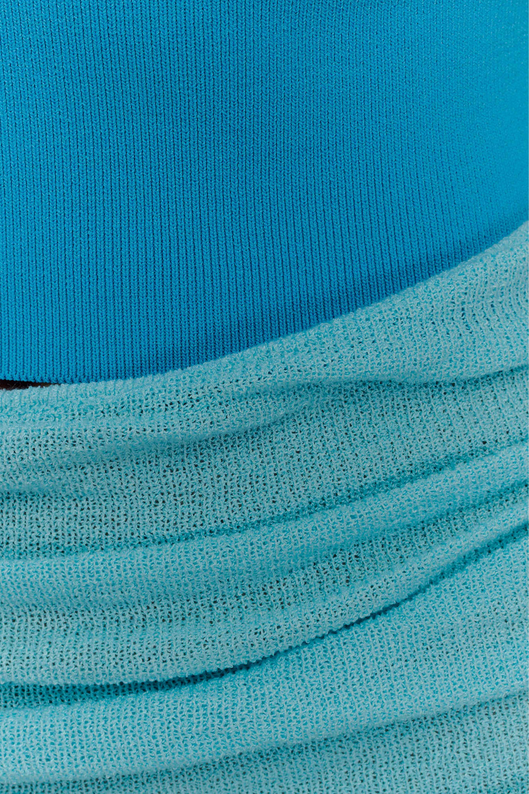 Jasiel Strapless Knit Maxi Dress - Cyan Blue