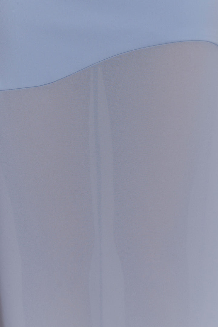 Mason Crepe And Chiffon Maxi Dress - Powder Blue