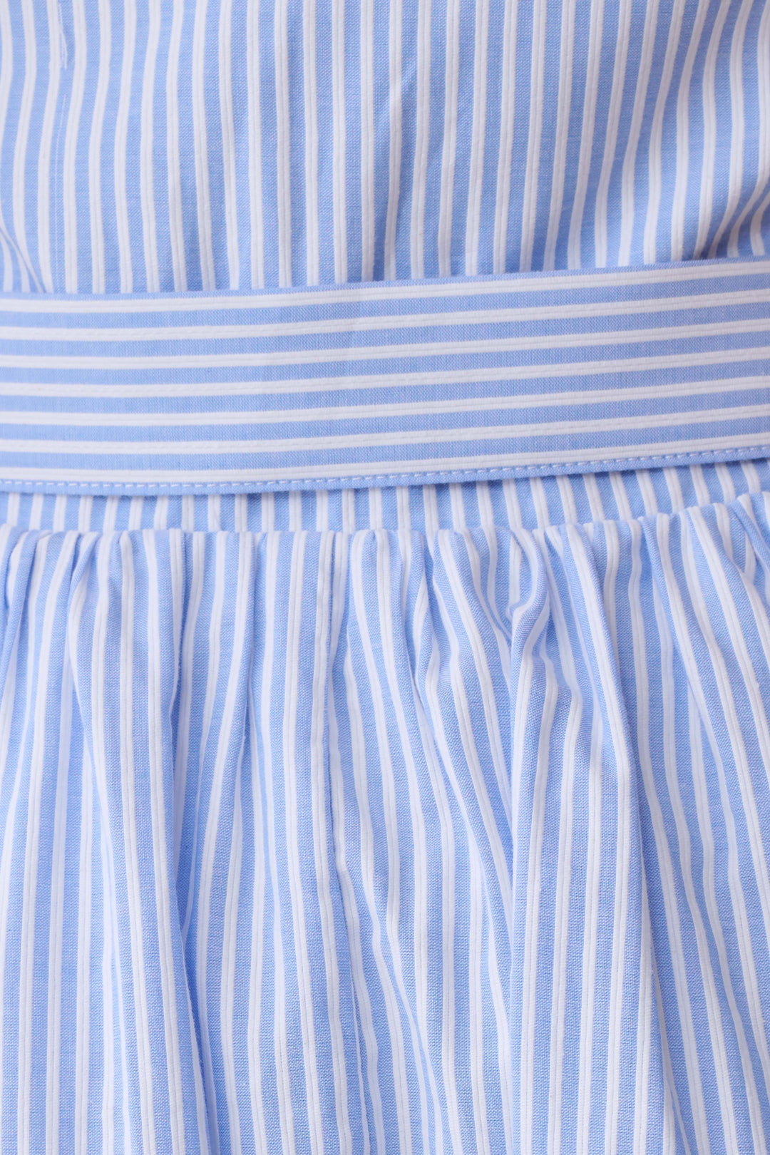Cindy Collared Midi Dress - Blue Pinstripe