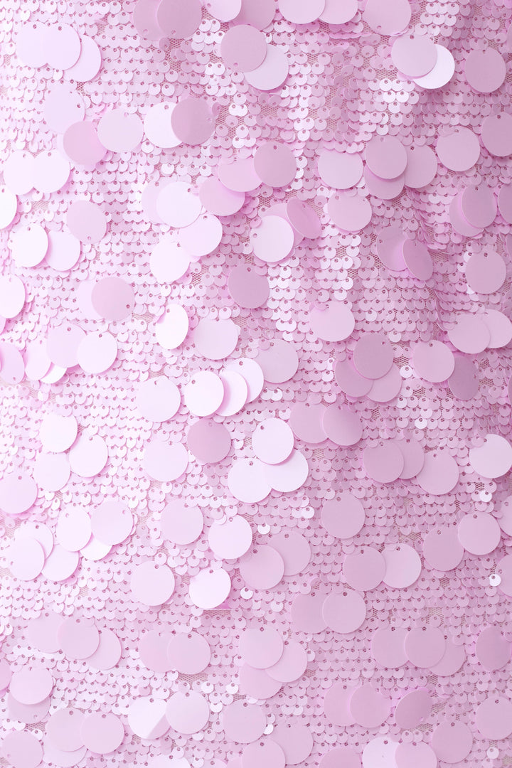 Caralee Sequin Halter Mini Dress - Pale Pink
