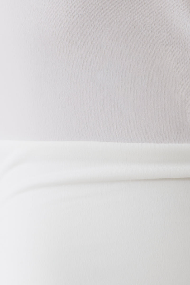 Soleia Cowl Drape Shirt Dress - White