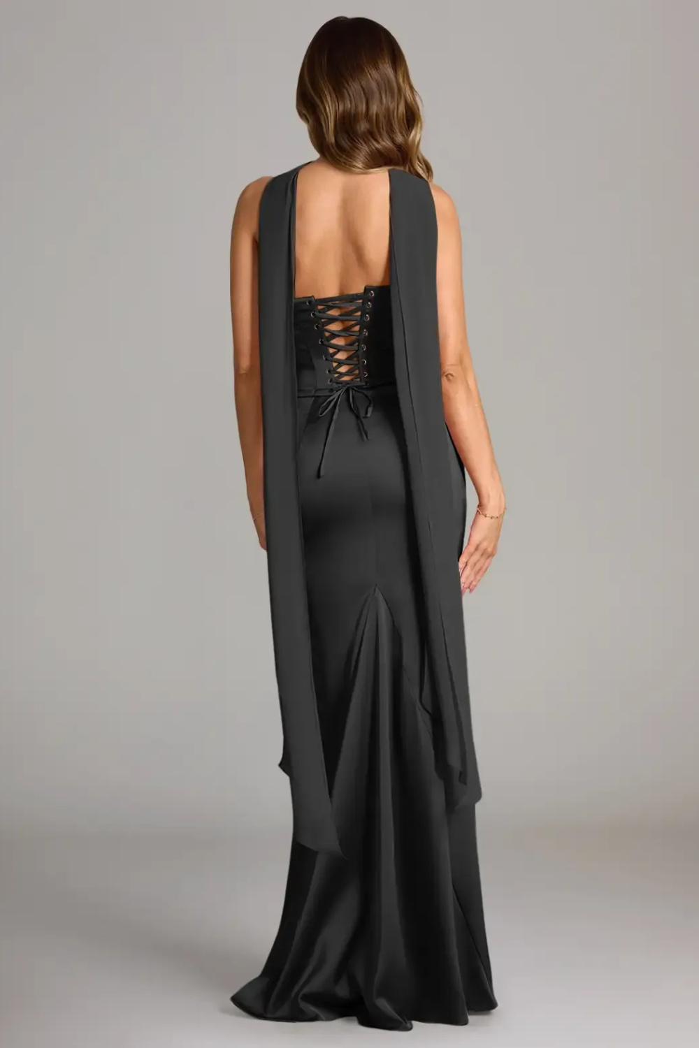 Ottavia Strapless Satin Maxi Dress