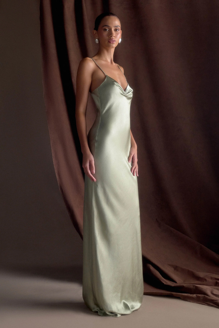 Lilly Sweetheart Satin Maxi Dress1