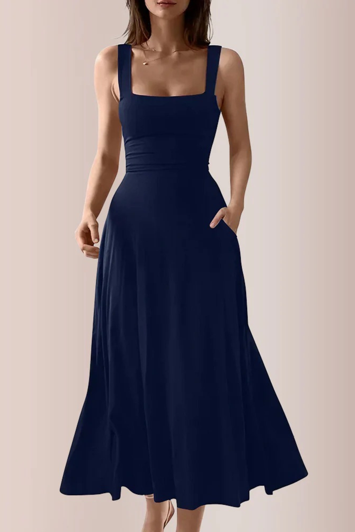 Fiorella Back Tie Midi Dress