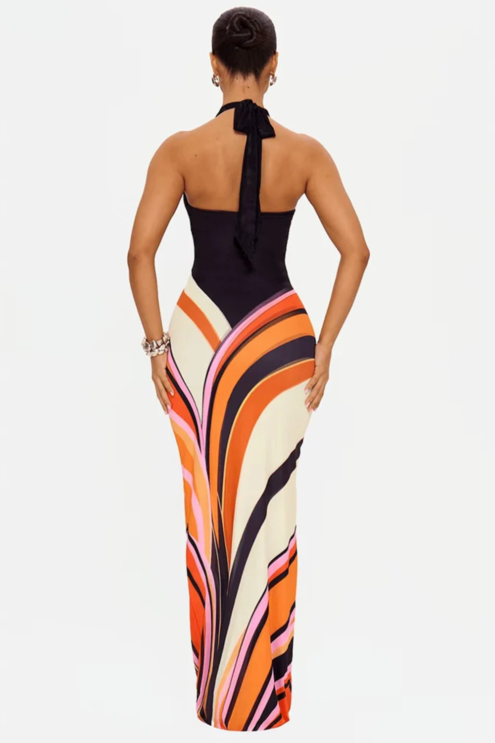 Anaïs Backless Halter Maxi Dress