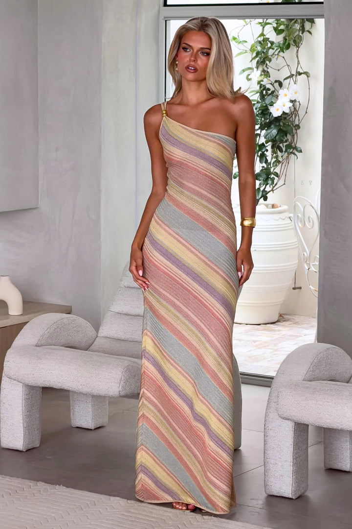 Milano Pastel Striped Maxi Dress