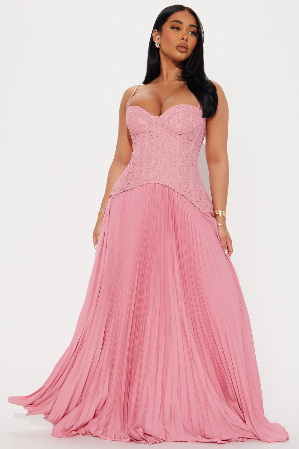 Séraphine Lace Corset Maxi Dress