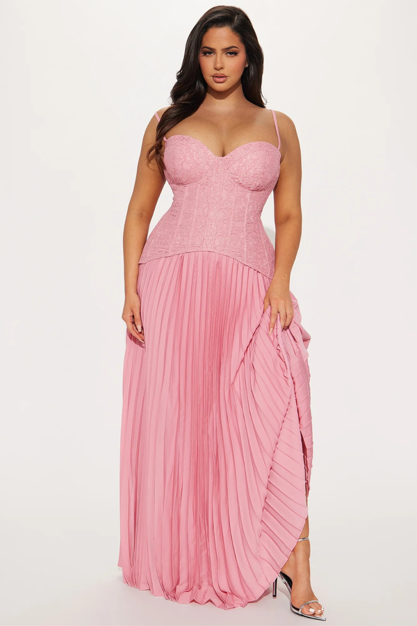 Séraphine Lace Corset Maxi Dress