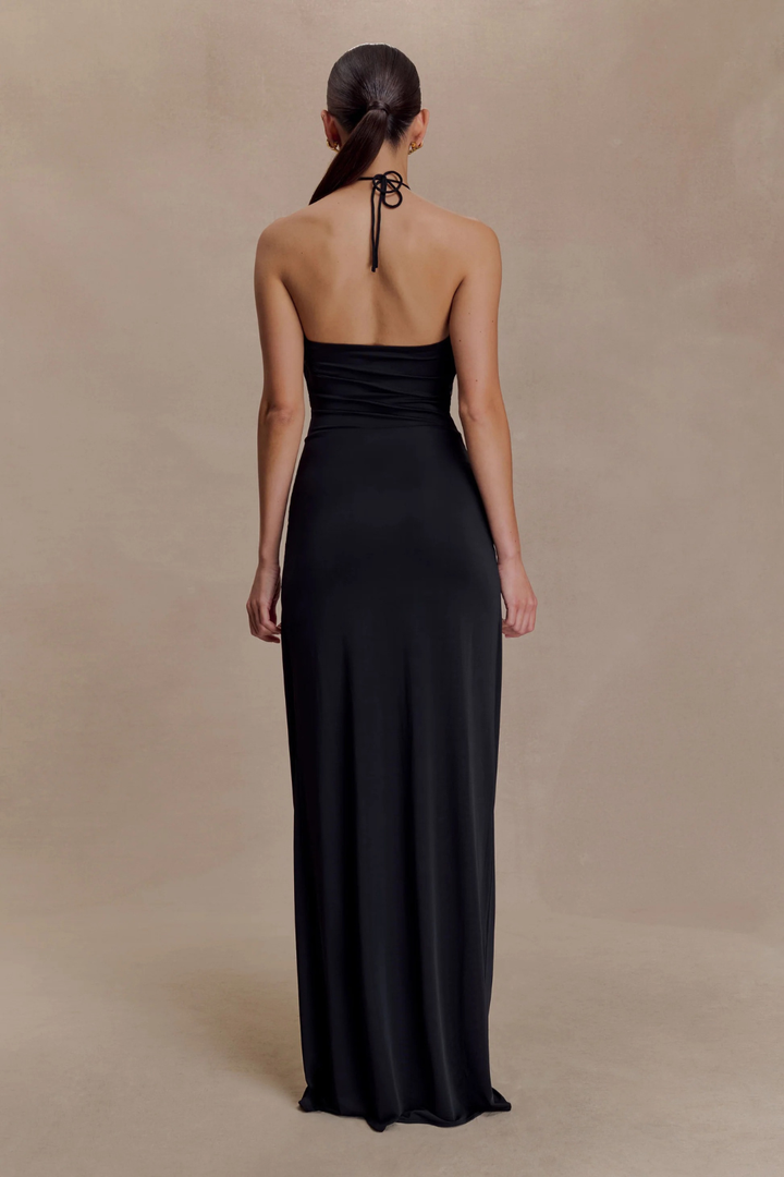 Quincy Halter Maxi Dress With Hardware