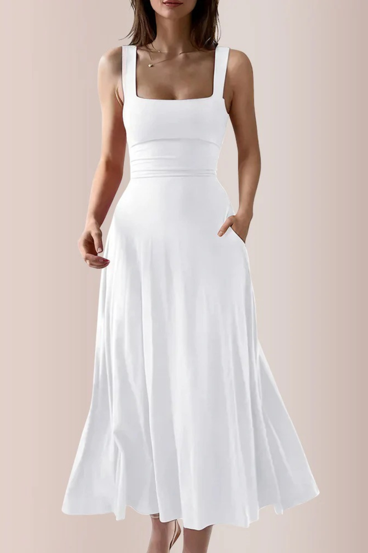 Fiorella Back Tie Midi Dress