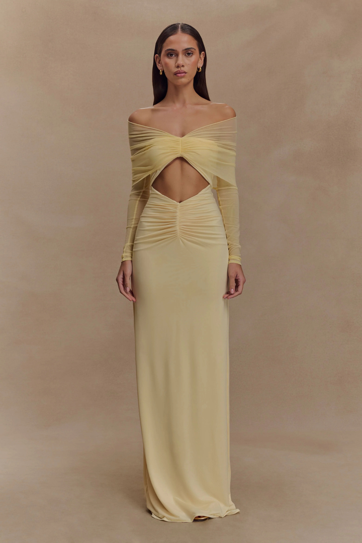 Rafaella Slinky And Mesh Maxi Dress
