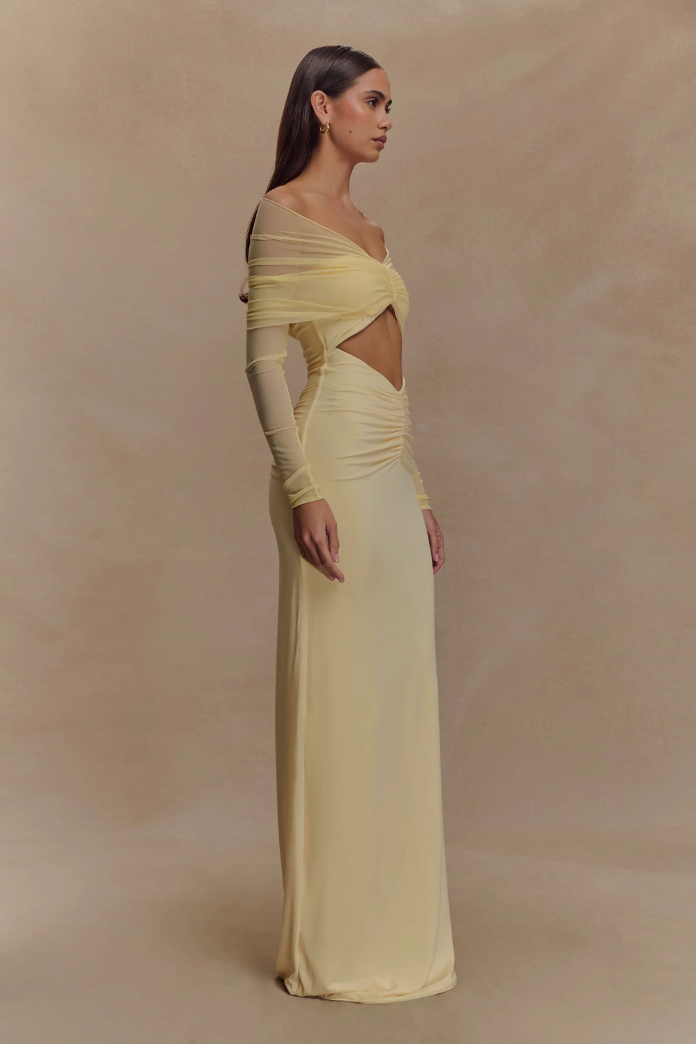 Rafaella Slinky And Mesh Maxi Dress
