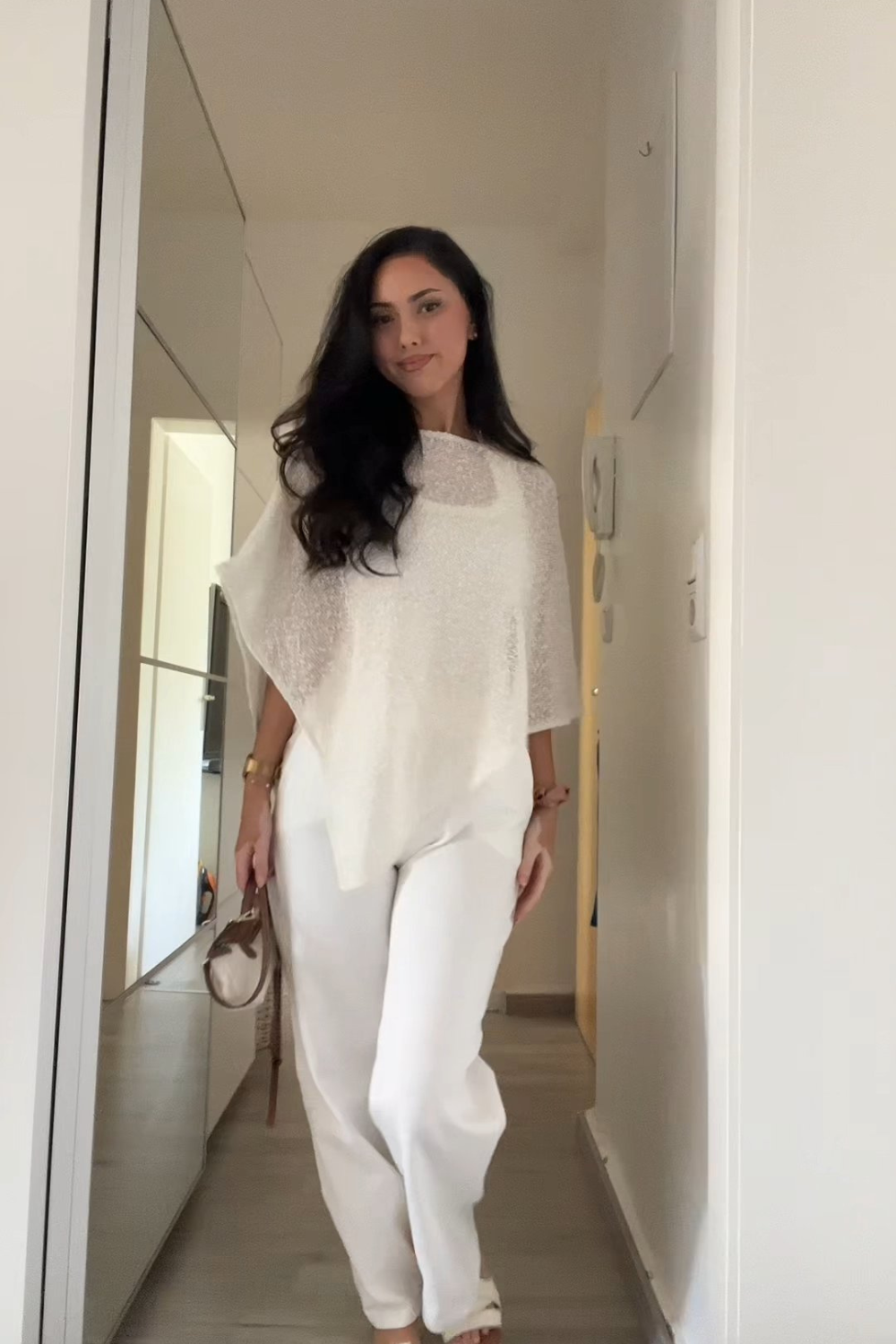 Marbella Open-Knit Poncho Top