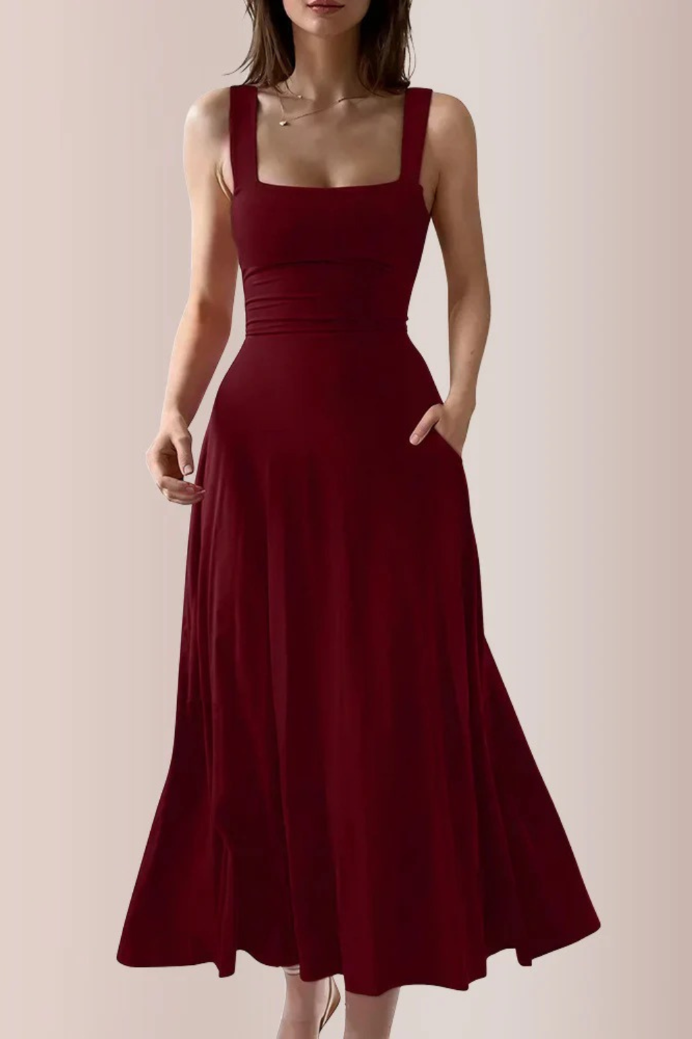 Fiorella Back Tie Midi Dress