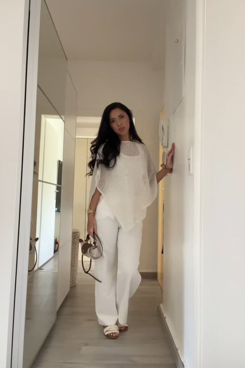 Marbella Open-Knit Poncho Top