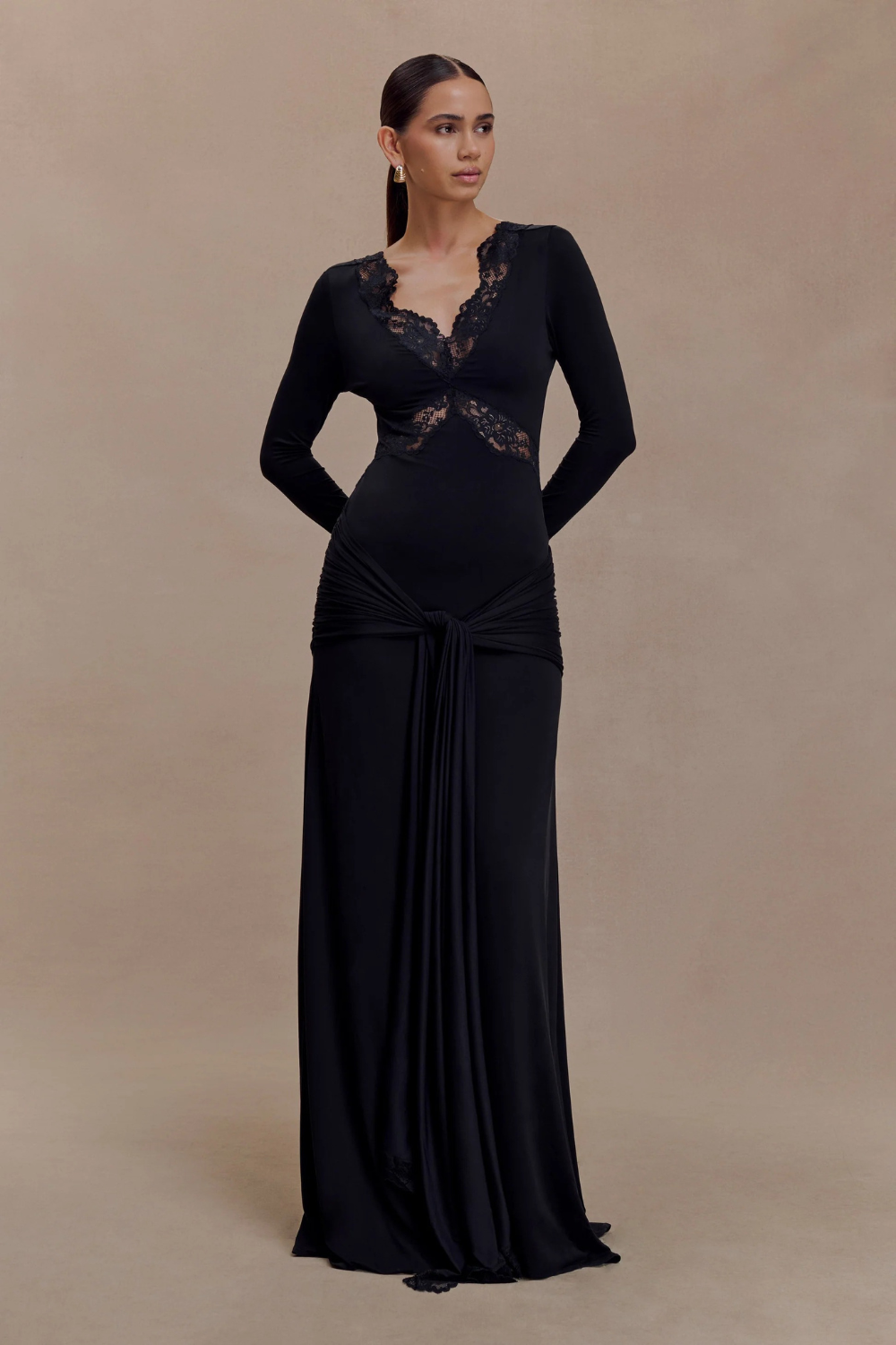 Electra Slinky Lace Maxi Dress