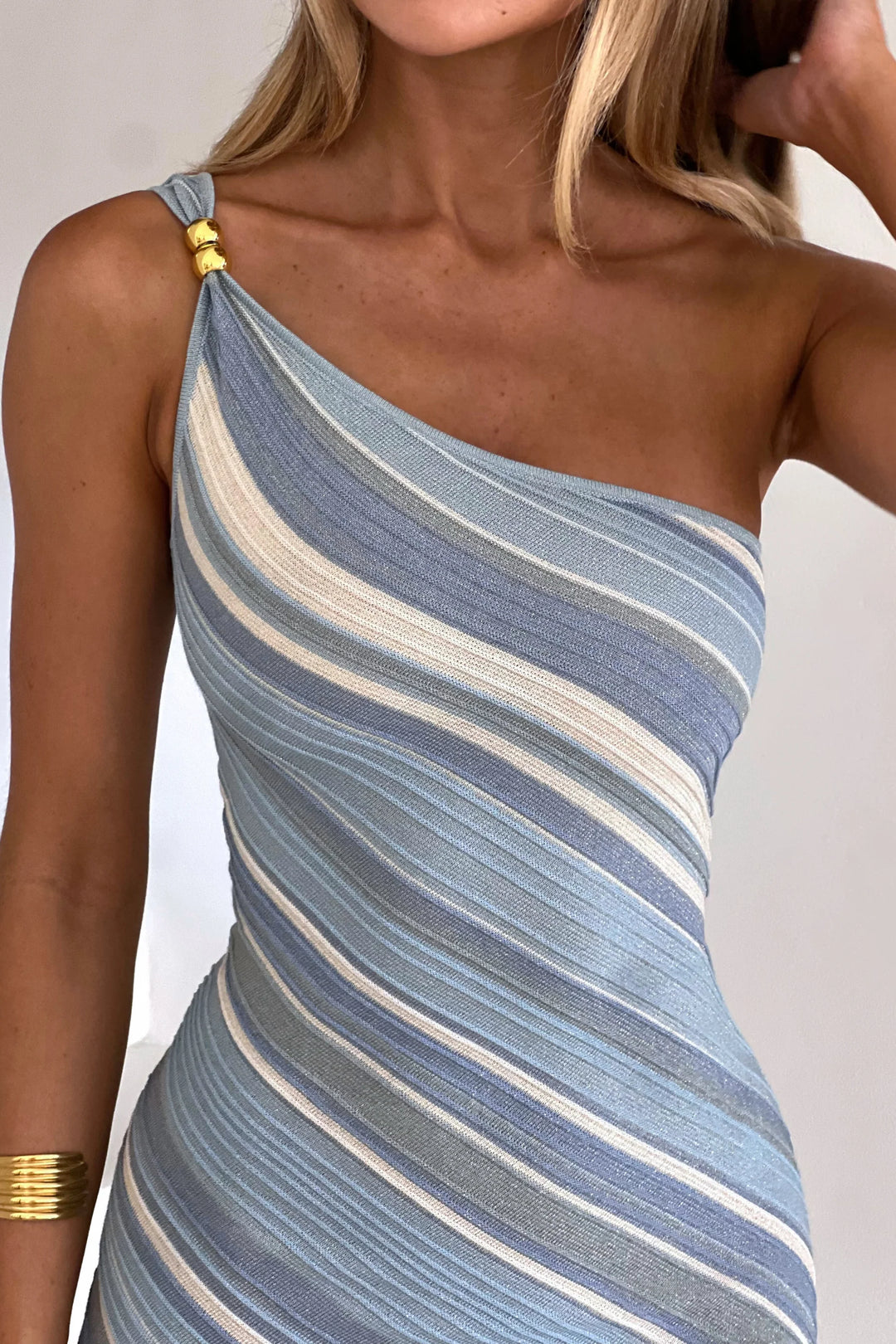 Milano Pastel Striped Mini Dress
