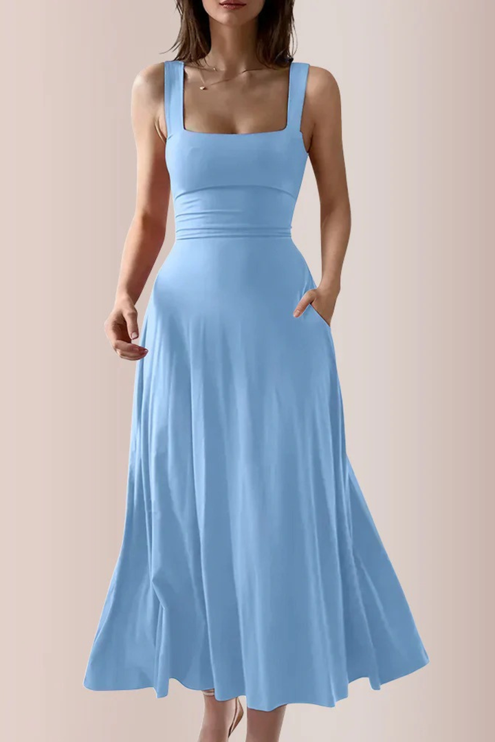 Fiorella Back Tie Midi Dress