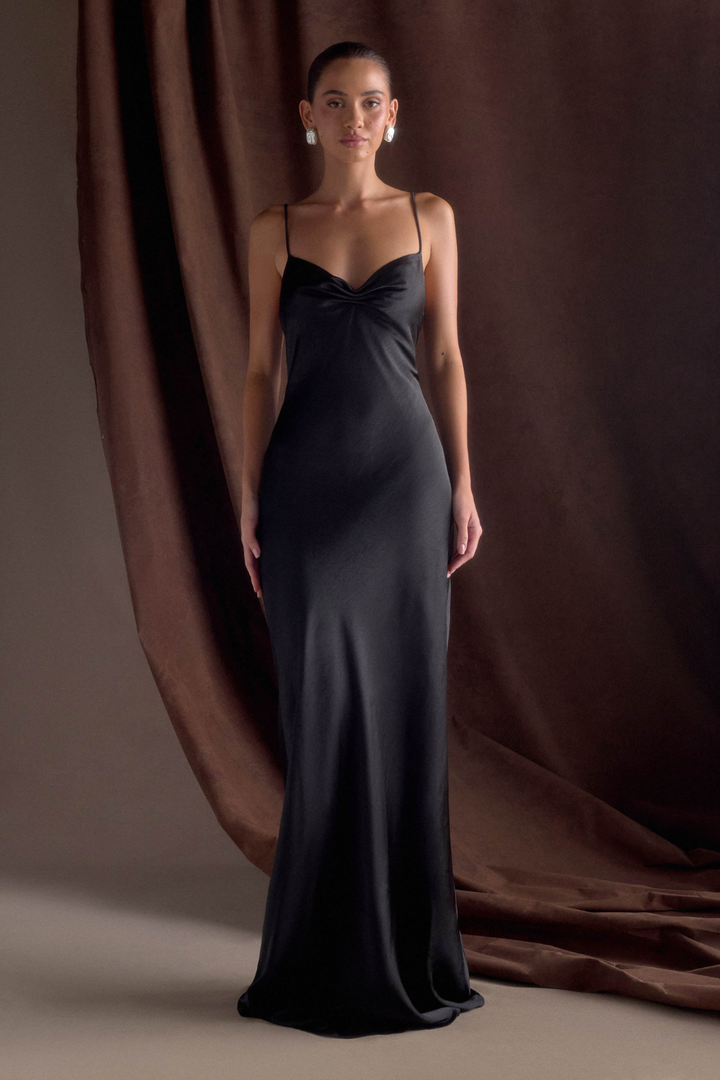 Lilly Sweetheart Satin Maxi Dress1