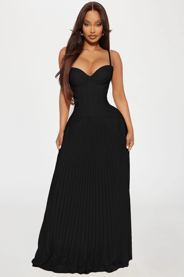 Séraphine Lace Corset Maxi Dress