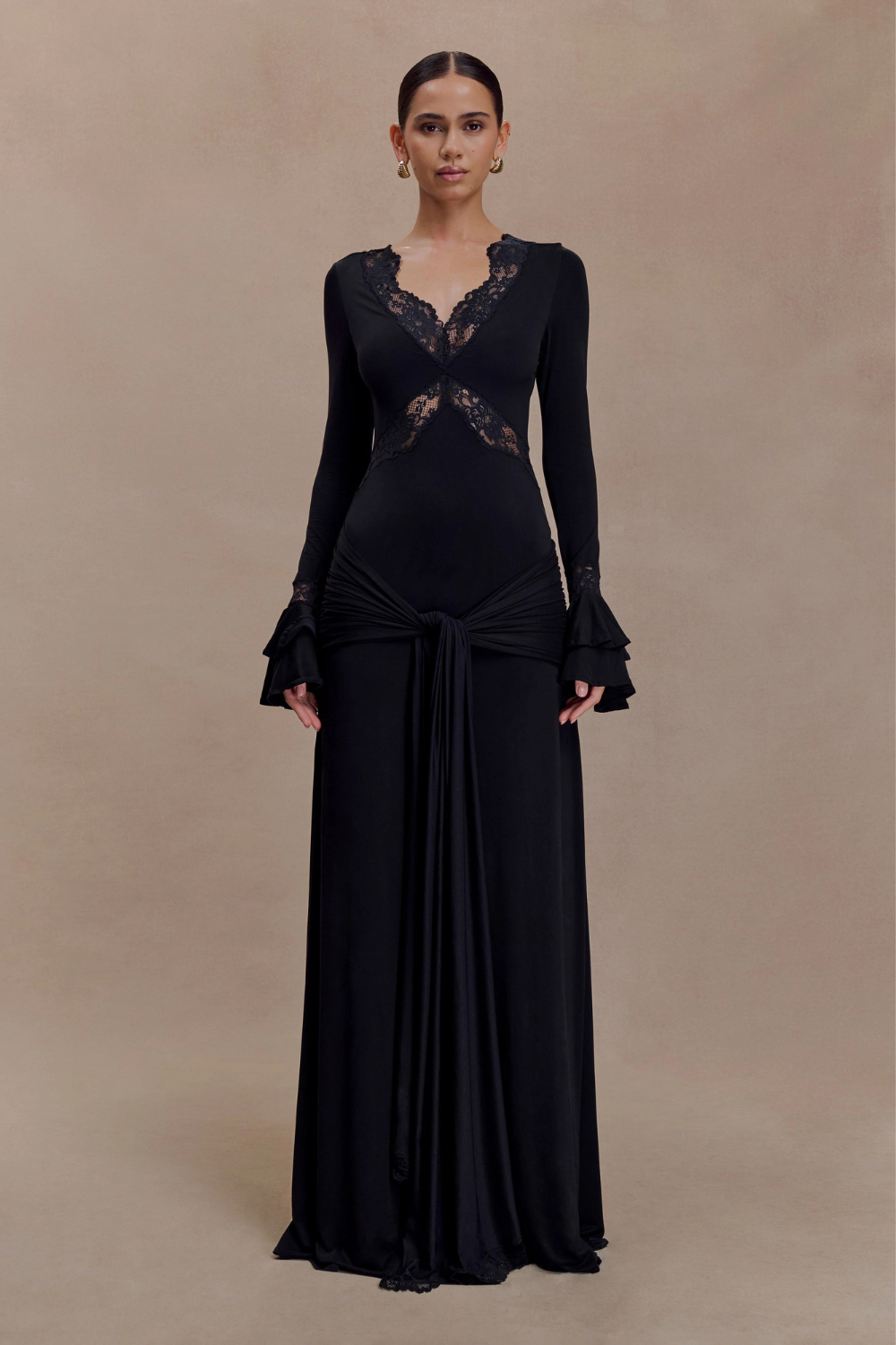 Electra Slinky Lace Maxi Dress