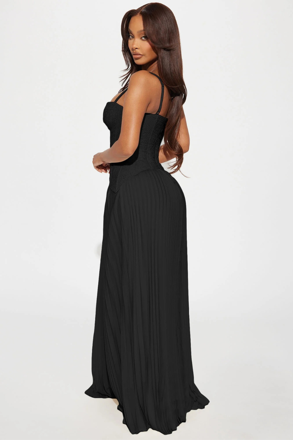 Séraphine Lace Corset Maxi Dress