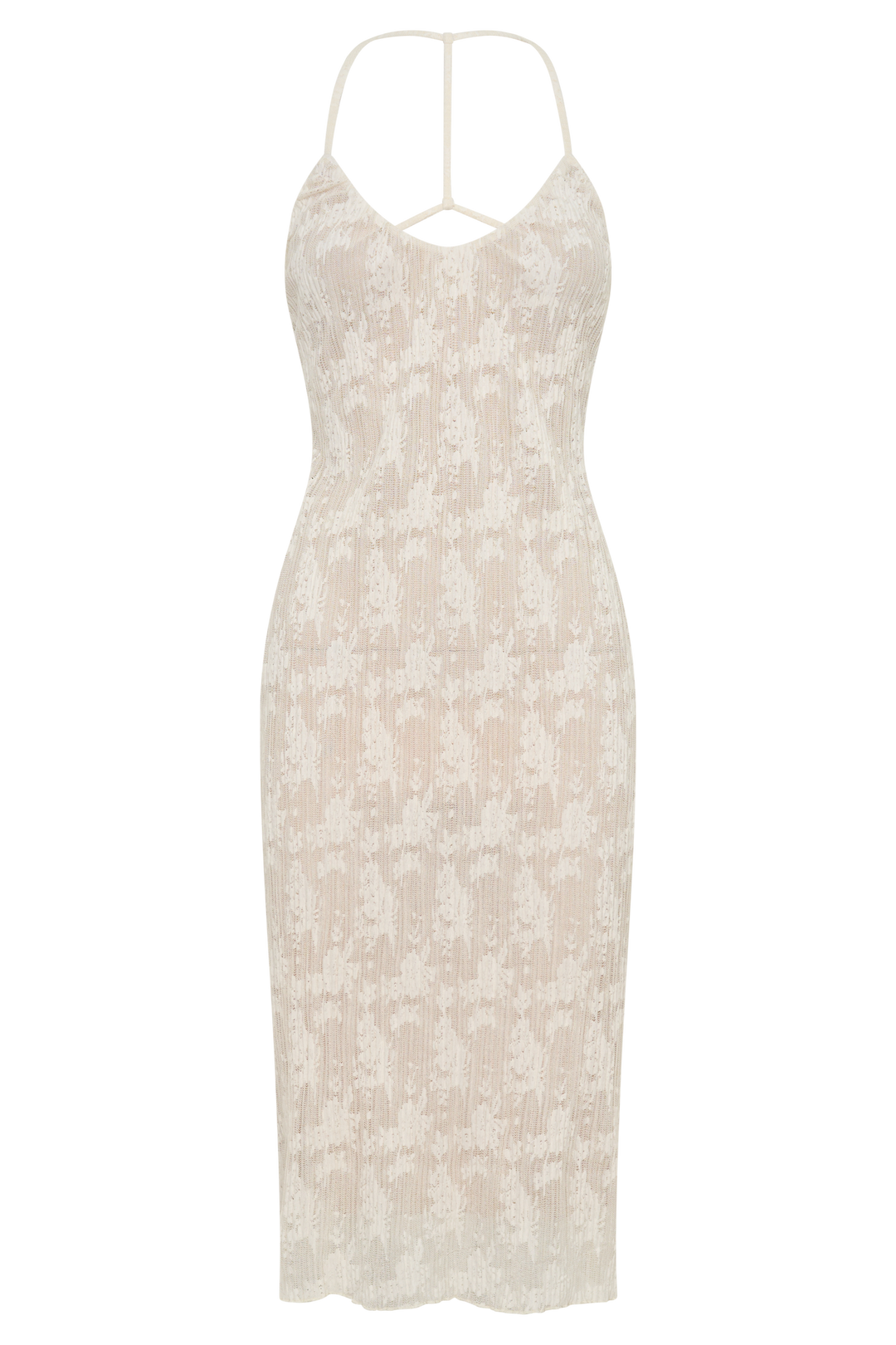 Ambrose Lace Midi Dress - Ivory