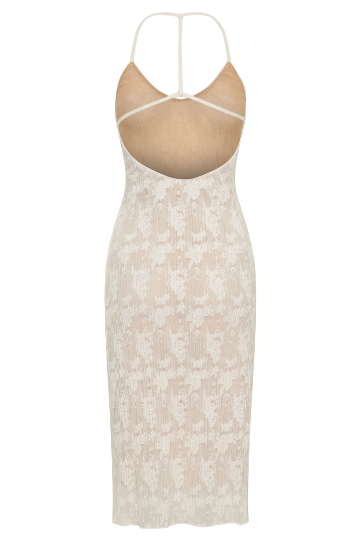 Ambrose Lace Midi Dress - Ivory
