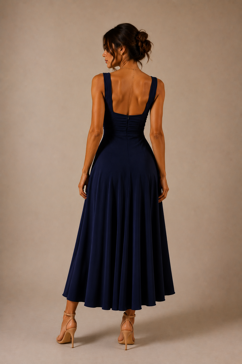 Fiorella Back Tie Midi Dress
