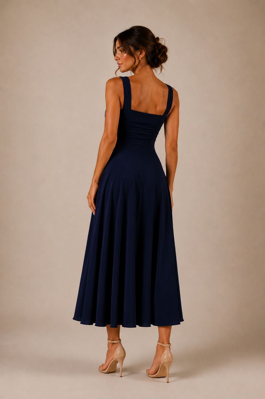 Fiorella Back Tie Midi Dress