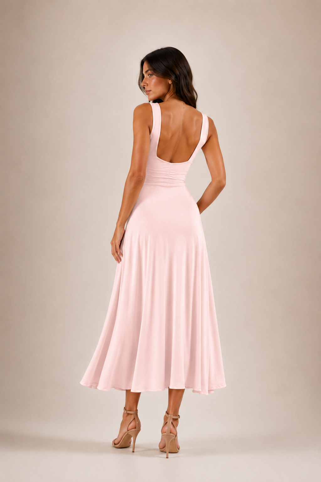 Fiorella Back Tie Midi Dress